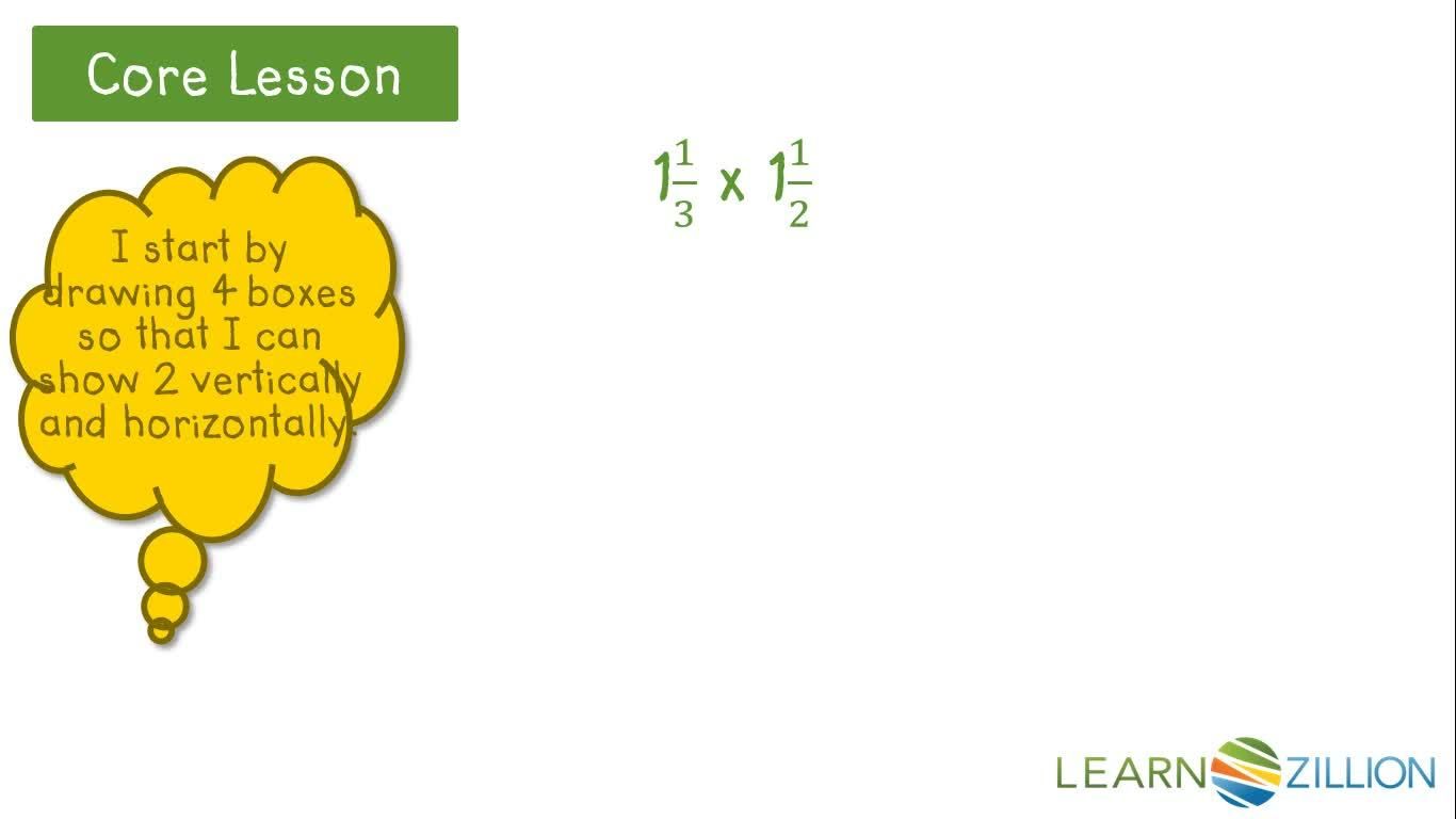 Multiplying Mixed Numbers with Visual Representations - Kidzovo