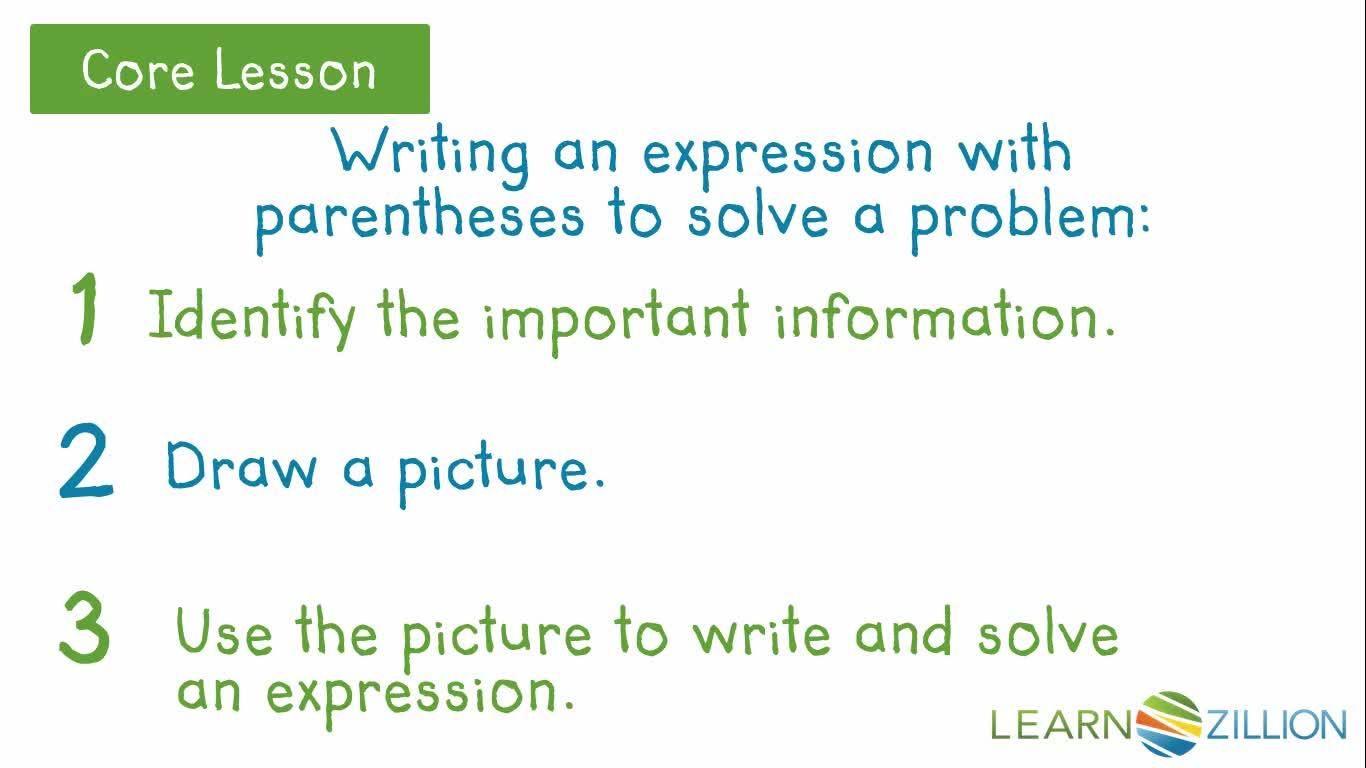 Solving Real World Problems with Expressions and Parentheses - Kidzovo