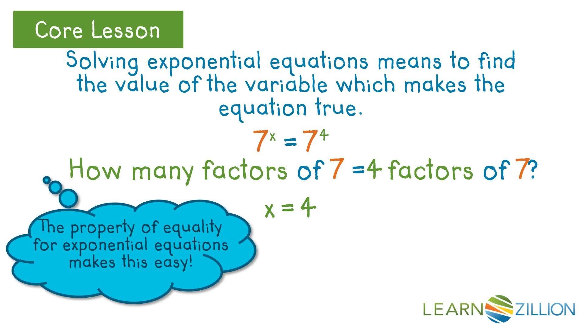 Solving Exponential Equations Using Properties of Exponents - Kidzovo