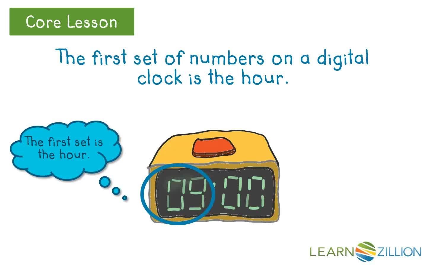 Reading and Recording Digital Time on a Clock - Kidzovo