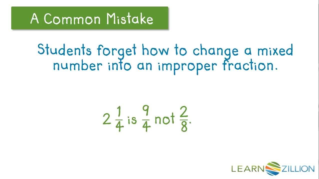 Finding the Product of a Fraction and a Mixed Number Using Area Models ...