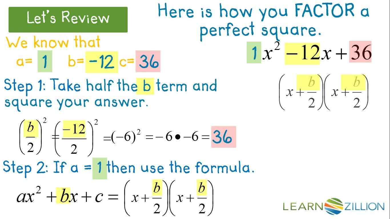 Completing the Square: Algebraic Method for a > 1 - Kidzovo