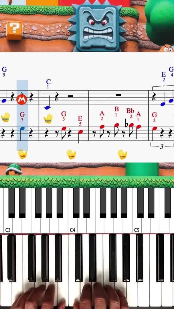 How to Play Mario Theme on Piano Easy - Kidzovo