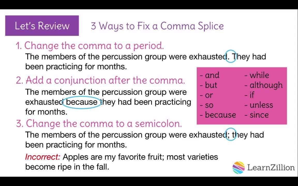 Fixing Comma Splices: Improving Sentence Structure in Writing - Kidzovo