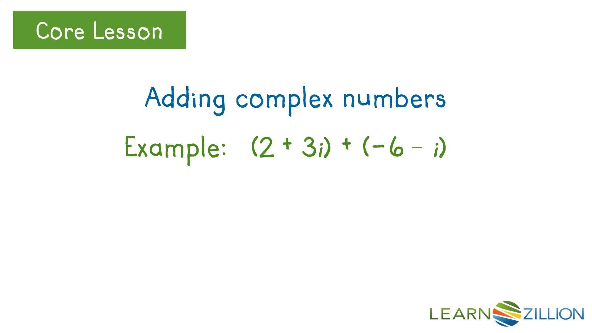 Adding Complex Numbers - Kidzovo