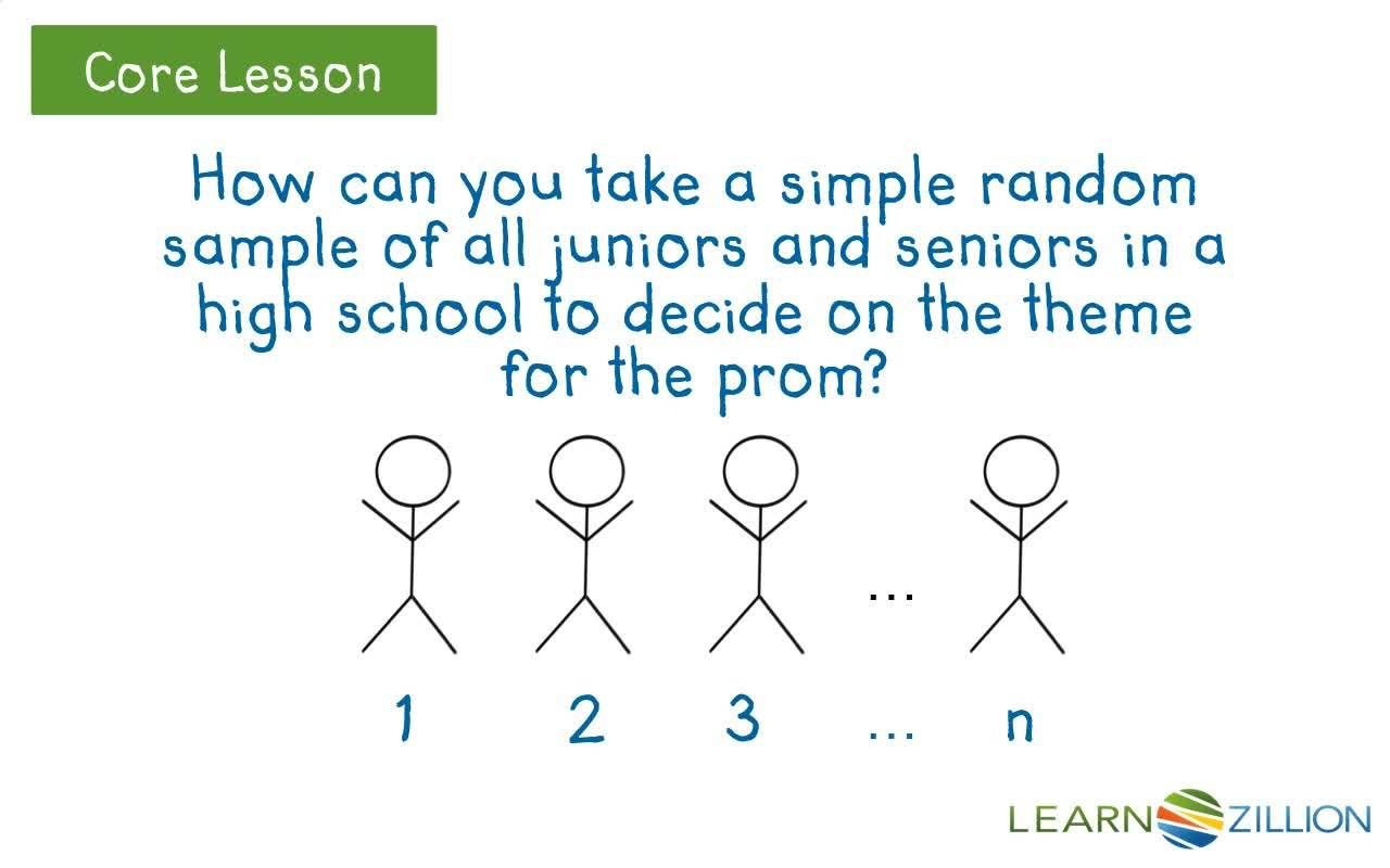 Taking a Simple Random Sample Using a Random Number Generator - Kidzovo