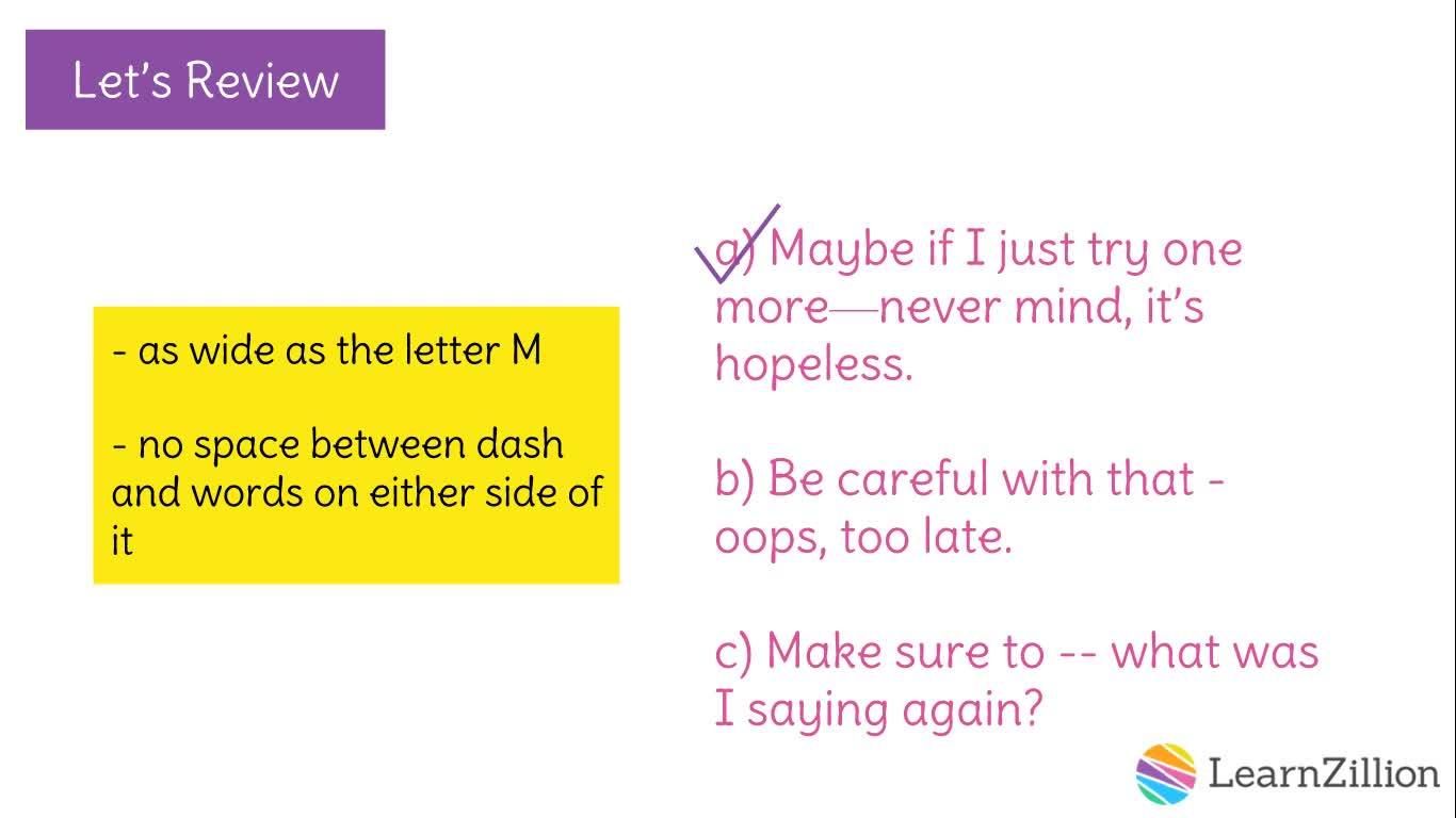 Using Dashes to Indicate Breaks in Dialogue - Kidzovo