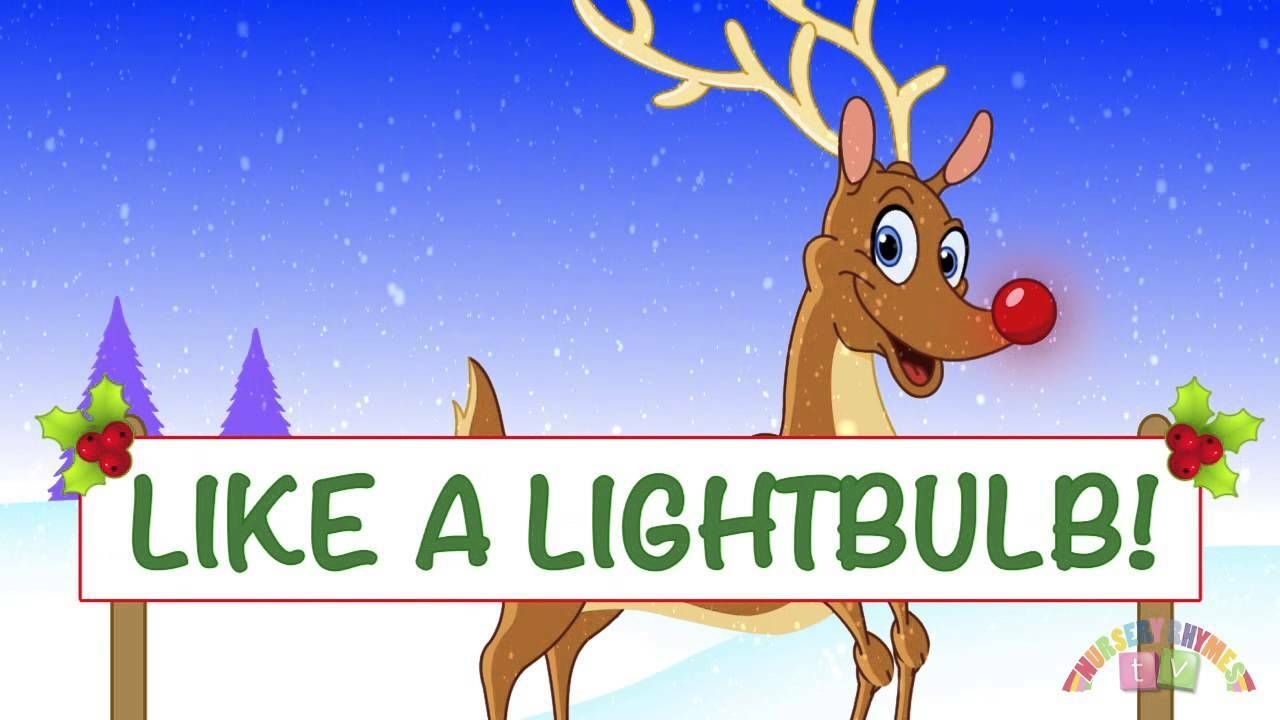RUDLOPH THE REINDEER *NEW FUN LYRICS* | Christmas Songs | Nursery ...