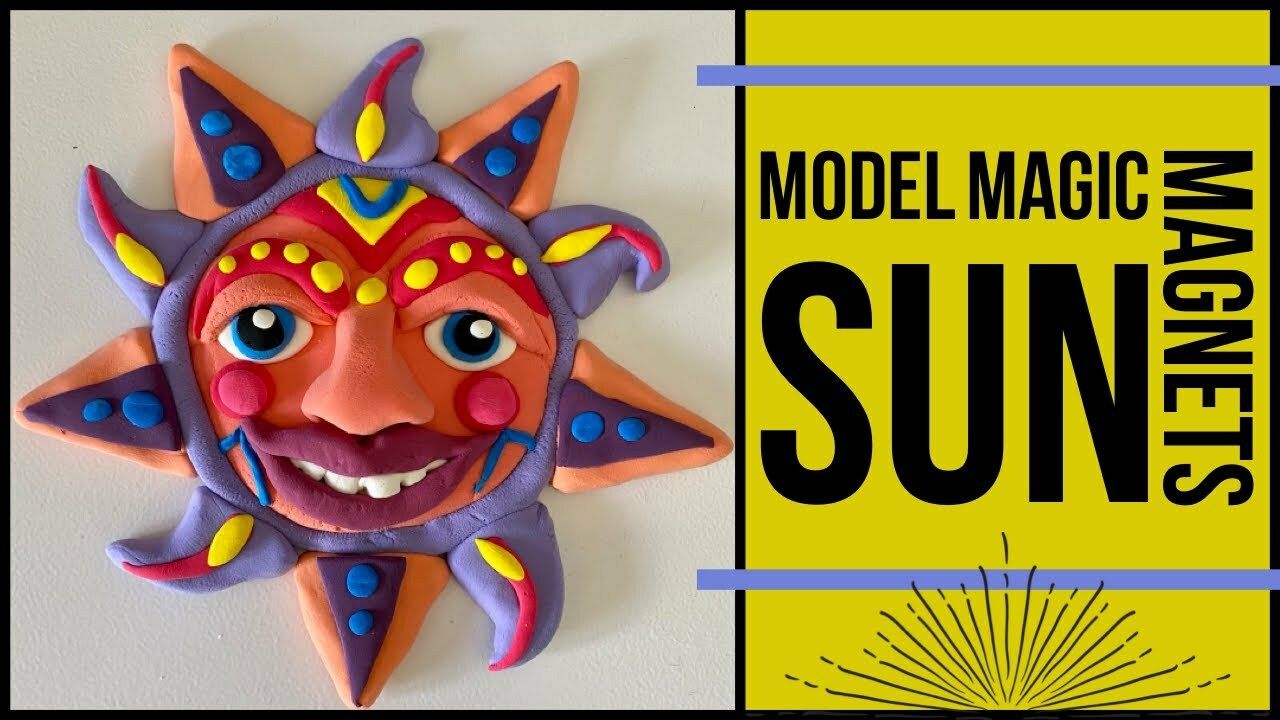How To Make Model Magic Sun Magnets - Kidzovo