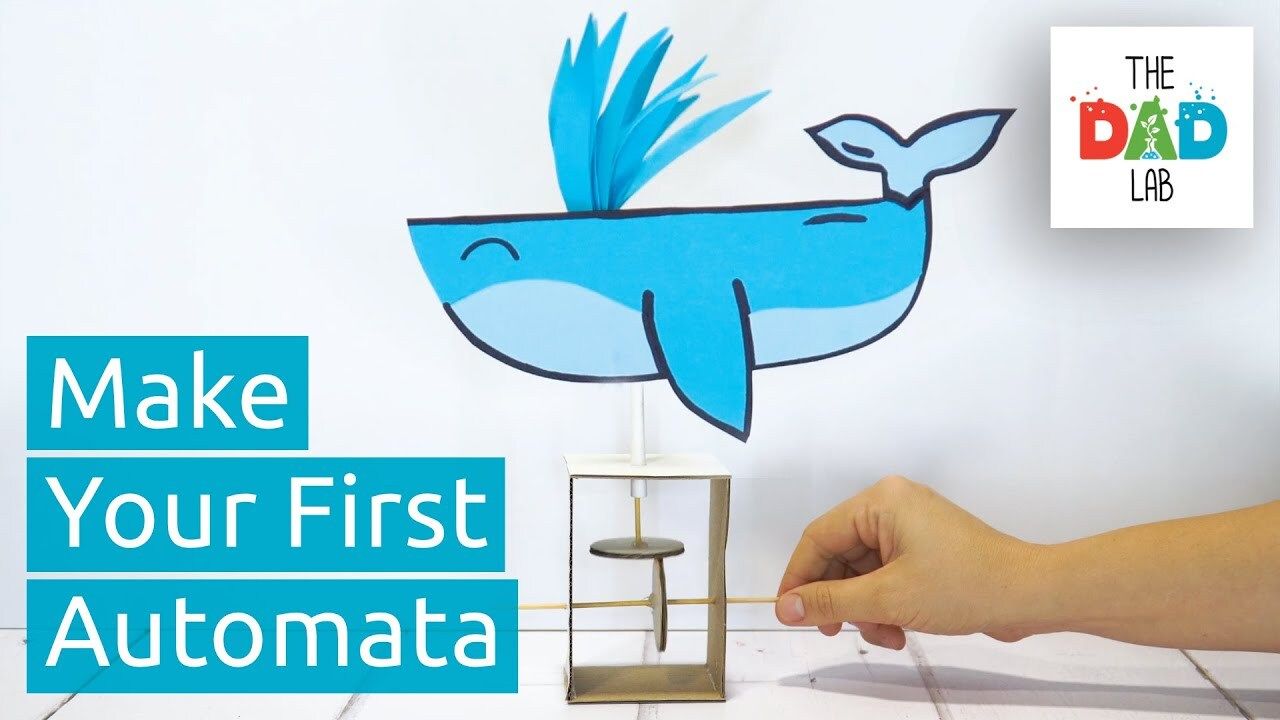 DIY Cardboard Whale Automata Toy - Kidzovo