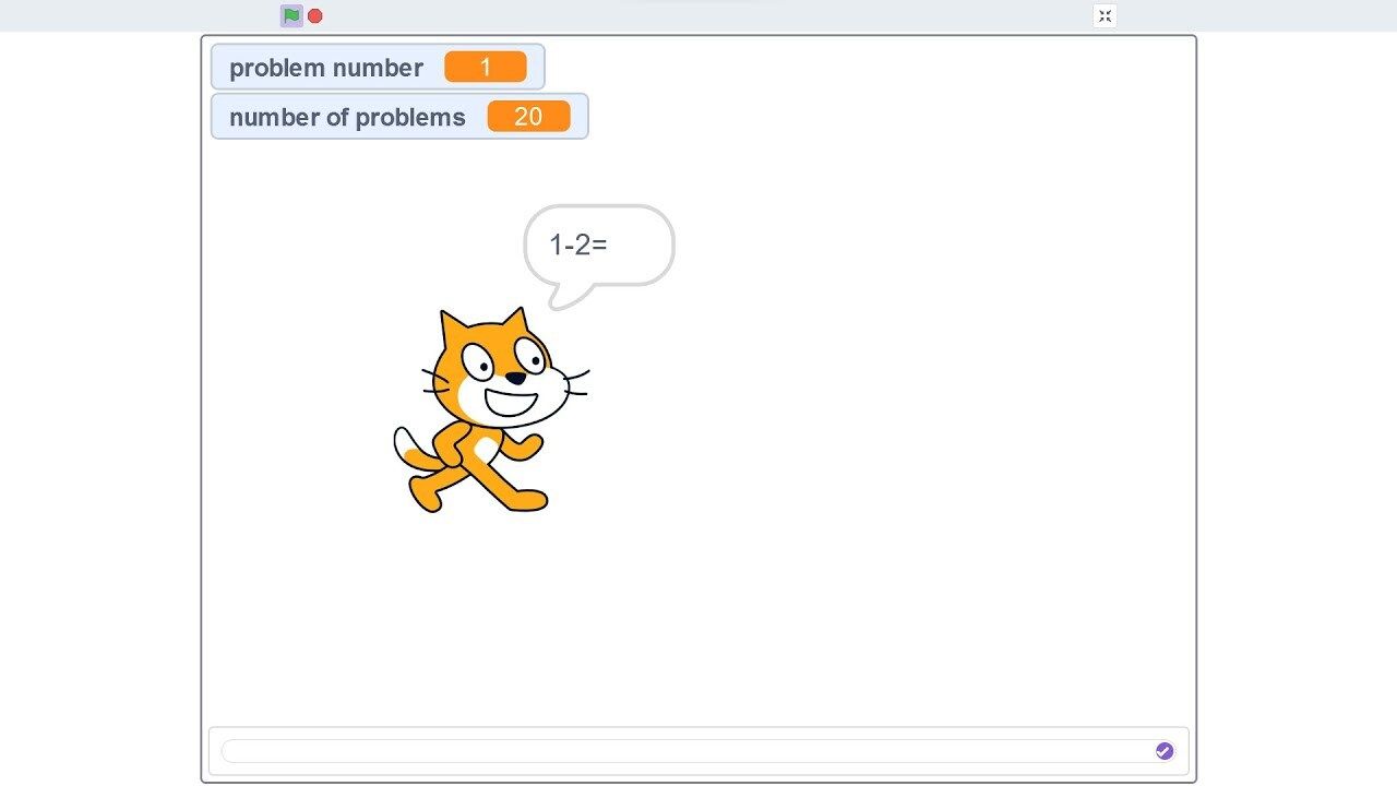 Random Math Test Generator in Scratch - Kidzovo